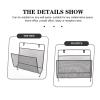 Cabilock Hanging Wall File Metal Storage Rack Organizer Mail Organizer Iron Book Rack Black Shelf view 3