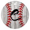 Baseball Letter C Personalized Ornament Retro Baseball Xmas Gift Christmas Decoration Keepsake Ornament for Boys Girls Round Ceramic Christmas Decoration view 4