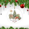 Christmas Ceramic Ornament First Christmas in Our New Home Dated 2022 Personalized Christmas Ornament First Christmas in Our New Home Ornament 3" Ceramic Elegant Christmas Hanging Ornaments view 2