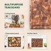 BEEFURNI Teak Wood End Grain Cutting Board (S, 16x12x1.5"), Wooden Cutting Boards for Kitchen with Juice Groove Hand Grip Small, Charcuterie Boards, Serving Board, Christmas Gifts, 1-Year Warranty view 2