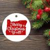 Christmas Ceramic Ornament State Shape Silhouette Personalized Christmas Ornament Merry Christmas Y'all US State Oregon Christmas Ornament Christmas Tree Hanging Accessories view 2