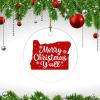 Christmas Ceramic Ornament State Shape Silhouette Personalized Christmas Ornament Merry Christmas Y'all US State Oregon Christmas Ornament Christmas Tree Hanging Accessories view 3