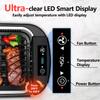 Indoor Grill, CUSIMAX Smokeless Grill Indoor, 1500W Electric Grill Griddle Korean BBQ with LED Smart Display & Tempered Glass Lid, Non-stick Removable Grill Plate & Griddle Plate, Black view 3