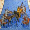 ARMADILLO ART - Armadillo String Quartet, Animal art tile coaster - armadillo gifts (Size: 4.25x4.25, Backing: with sawtooth hanger) view 1