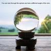 Crystal Ball Shoulder Sphere, Glass Ball 80mm Artificial Crystal Ball for Home Decorative Ball, Paperweight, Lensball Photography view 2