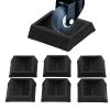 Floor Protectors,6PCS Furniture Caster Cup,Furniture Wheel Caster Cups,Bed Stoppers to Prevent Sliding,Bed Wheel Stopper,for Bed Chair Cabinet Sofa Closet Black, Furniture Caster Cup,Bed stoppers view 1