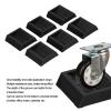 Floor Protectors,6PCS Furniture Caster Cup,Furniture Wheel Caster Cups,Bed Stoppers to Prevent Sliding,Bed Wheel Stopper,for Bed Chair Cabinet Sofa Closet Black, Furniture Caster Cup,Bed stoppers view 2