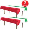 Beistle International Tablecovers, 54 x 108, 2 Pieces  Plastic Table Cloth, Rectangular Tablecloth, Italian Decorations, Mexican Tablecloth, Cinco De Mayo Decorations,Red/White/Green view 3