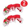 Beistle Mrs Claus Hats  2 Pack, Red Fleece Novelty Holiday Costume Headwear with White Lace Trim Holly Leaf and Berry Details, Festive Christmas Accessory, Santas Helper Cap, Adult Size view 3