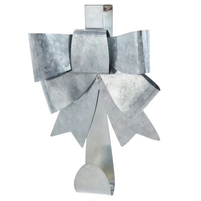 Kurt Adler 12 inch Silver Bow Over The Door Wreath Hanger