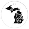 Christmas Ceramic Ornament Christmas Snowflake Black Custom State Ornament Keepsake Holiday Present Merry Christmas Y'all US State Michigan Ornament Best Gifts for Christmas view 4