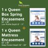 Bundle - 2 Items: Queen Zippered Mattress Protector (17") + Queen Box Spring Encasement (9" Depth) view 1