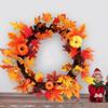60cm Christmas Maple Leaves Grape Berry Wreath Garland Door Hanging Crafts Decorations view 1