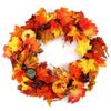60cm Christmas Maple Leaves Grape Berry Wreath Garland Door Hanging Crafts Decorations view 2