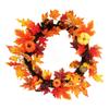 60cm Christmas Maple Leaves Grape Berry Wreath Garland Door Hanging Crafts Decorations view 3