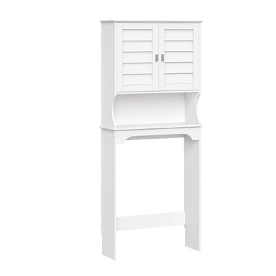 RiverRidge Brookfield Bathroom Shutter Door Over-The-Toilet Spacesaver Freestanding Storage Cabinet
