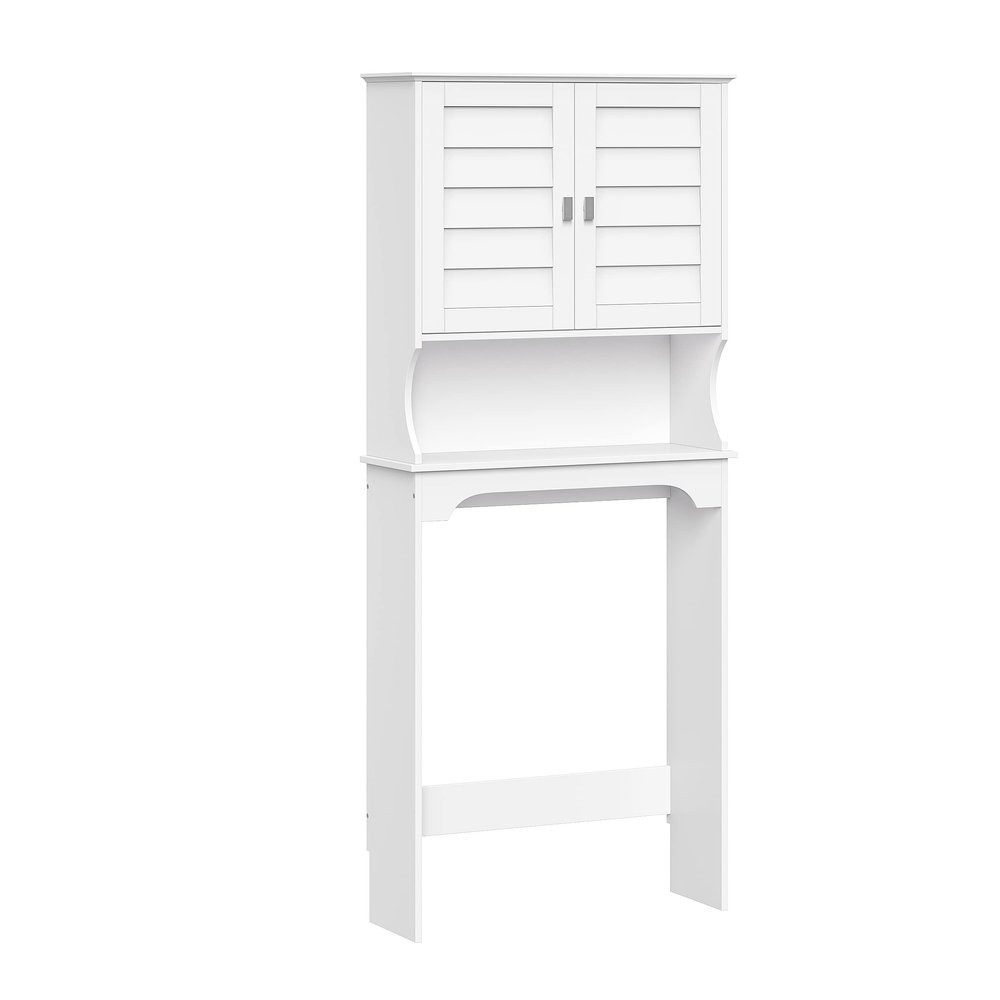 RiverRidge Brookfield Bathroom Shutter Door Over-The-Toilet Spacesaver Freestanding Storage Cabinet