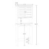 RiverRidge Brookfield Bathroom Shutter Door Over-The-Toilet Spacesaver Freestanding Storage Cabinet view 3