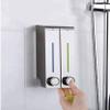 EKAYG Wall-Mounted Soap Dispenser, Punch-Free, Household, Toilet, Hotel, Guesthouse, Shower Gel, Shampoo, Hand Soap Bottle view 4