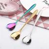 HIHELO Bulk Spoons Set 4Pcs Heart Shape Coffee Spoon Dessert Sugar Stirring Spoons Teaspoon Dinnerware Stainless Steel Spoons for Eating view 2