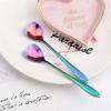 HIHELO Bulk Spoons Set 4Pcs Heart Shape Coffee Spoon Dessert Sugar Stirring Spoons Teaspoon Dinnerware Stainless Steel Spoons for Eating view 3