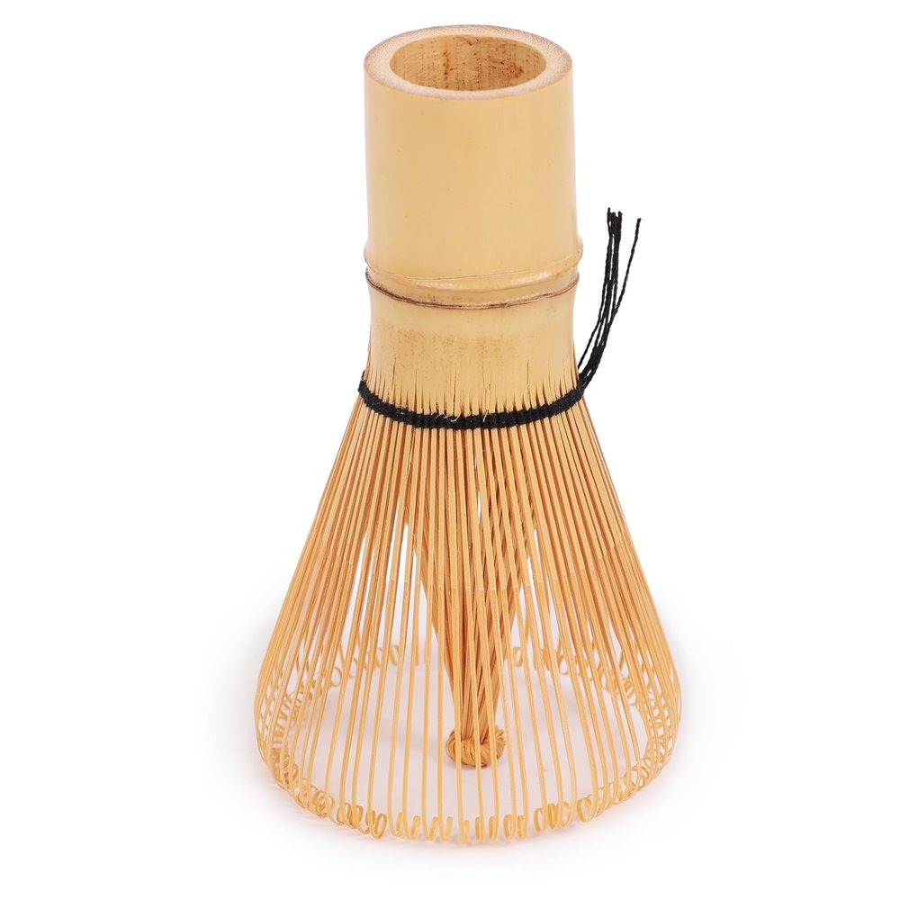 BambooMN Japanese Matcha Whisk Chasen - Traditional Handcurled 100 Tate Matcha Utensil - Natural Golden Brown - 25 Pieces