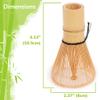 BambooMN Japanese Matcha Whisk Chasen - Traditional Handcurled 100 Tate Matcha Utensil - Natural Golden Brown - 25 Pieces view 3