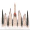 Mark Feldstein & Associates Silver Rooftopped Village with Trees, White Porcelain LED Holiday Figurines, 16 Piece Set, 11 Inch view 2