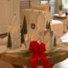 Mark Feldstein & Associates Silver Rooftopped Village with Trees, White Porcelain LED Holiday Figurines, 16 Piece Set, 11 Inch view 4