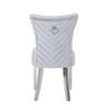 Galaxy Home Furnishings Eva 2 Piece Stainless Steel Legs Chair Finish with Velvet Fabric in Silver view 2