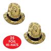 Beistle Black & Gold Happy New Year's Eve Party Supplies Assortment for 50 People - NYE Photo Booth Props - Hats, Tiaras, Noisemaker Horns, Necklaces view 3