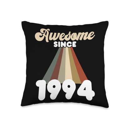 30th Birthday Men Women Awesome Since 1994 Throw Pillow
