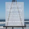 Welcome to our Unplugged Wedding Ceremony! (24"H x 18"W, Frosted) view 1