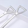 Bulk Spoons Set 2 Pack Stainless Steel Shovel Spoon Home Dessert Spoon Creative Western Food Spoon Coffee Spoons, Small Spoons for Dessert Party Supplies Spoons for Eating view 4