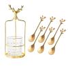 Bulk Spoons Set Stainless Steel Coffee Spoon Dessert Spoon Sugar Spoon Ice Cream Spoon Creative Suits Storage Jar for Household Snack Spoon Spoons for Eating (Color : C) view 1