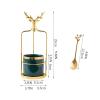 Bulk Spoons Set Stainless Steel Coffee Spoon Dessert Spoon Sugar Spoon Ice Cream Spoon Creative Suits Storage Jar for Household Snack Spoon Spoons for Eating (Color : C) view 2