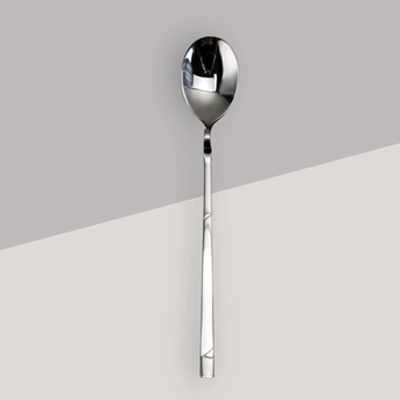 Bulk Spoons Set 304 Stainless Steel Coffee Spoon Creative Cute Long Handle Stirring Spoon Curved Hanging Dessert Spoon 5pcs Spoons for Eating (Color : D)