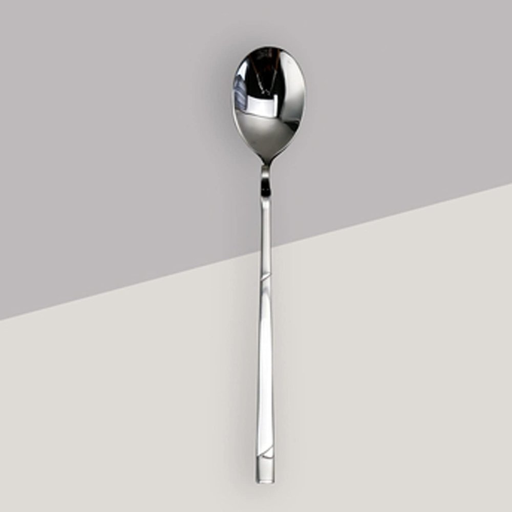 Bulk Spoons Set 304 Stainless Steel Coffee Spoon Creative Cute Long Handle Stirring Spoon Curved Hanging Dessert Spoon 5pcs Spoons for Eating (Color : D)