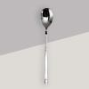 Bulk Spoons Set 304 Stainless Steel Coffee Spoon Creative Cute Long Handle Stirring Spoon Curved Hanging Dessert Spoon 5pcs Spoons for Eating (Color : D) view 1