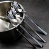 Bulk Spoons Set 304 Stainless Steel Coffee Spoon Creative Cute Long Handle Stirring Spoon Curved Hanging Dessert Spoon 5pcs Spoons for Eating (Color : D) view 3