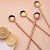 Bulk Spoons Set Stainless Steel Dessert Spoon Tableware Dessert Spoons Long Handle Stir Spoon Home Dessert Spoon for Tea Party Supplies (4 Pieces) Spoons for Eating (Color : B) view 3