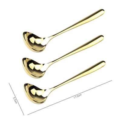 Bulk Spoons Set 304 Stainless Steel Soup Spoon Korean Net Celebrity Long Handle Household Spoon for Drinking and Eating, Large Soup and Ramen Noodle Spoon 2 pcs Spoons for Eating (Color : D)