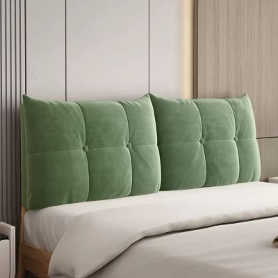 ZZYK Fleece Headboard Backrest Reading Pillow Full Size Adults Wedge Support Headboard Cushion Anticollision Bolster Soft Case Bedroom Sofa Bunk Bed Removable Cover,C,No headboard 63"/160cm