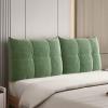 ZZYK Fleece Headboard Backrest Reading Pillow Full Size Adults Wedge Support Headboard Cushion Anticollision Bolster Soft Case Bedroom Sofa Bunk Bed Removable Cover,C,No headboard 63"/160cm view 1