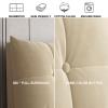 ZZYK Fleece Headboard Backrest Reading Pillow Full Size Adults Wedge Support Headboard Cushion Anticollision Bolster Soft Case Bedroom Sofa Bunk Bed Removable Cover,C,No headboard 63"/160cm view 2