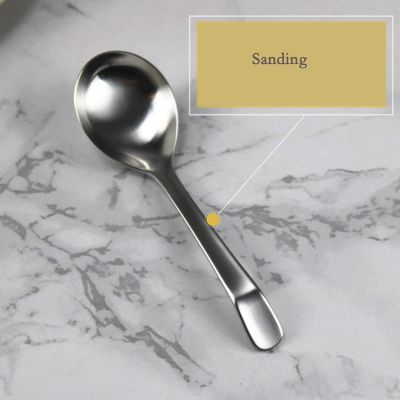 Bulk Spoons Set 304 Stainless Steel Big Head Spoon Thickened Long Handle Deepened Soup Spoon Small Soup Spoon For Household Soup 2pcs Spoons for Eating (Color : A)