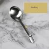Bulk Spoons Set 304 Stainless Steel Big Head Spoon Thickened Long Handle Deepened Soup Spoon Small Soup Spoon For Household Soup 2pcs Spoons for Eating (Color : A) view 1