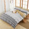 3 Pieces Queen Bedding Duvet Covers Set Geometric Vertical Lines Chevron Stripes Soft Quilt Cover and Pillow Shams, Comforter Cover Sets with Zipper Closure for Bedroom Decor Coloful Splicing view 1