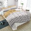 3 Pieces Queen Bedding Duvet Covers Set Geometric Vertical Lines Chevron Stripes Soft Quilt Cover and Pillow Shams, Comforter Cover Sets with Zipper Closure for Bedroom Decor Coloful Splicing view 4