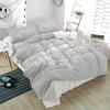 3 Pieces Queen Bedding Duvet Covers Set Heart Shaped Quote Motivational Words Soft Quilt Cover and Pillow Shams, Lightweight Comforter Cover Sets with Zipper Closure for Bedroom Decor Grey view 4